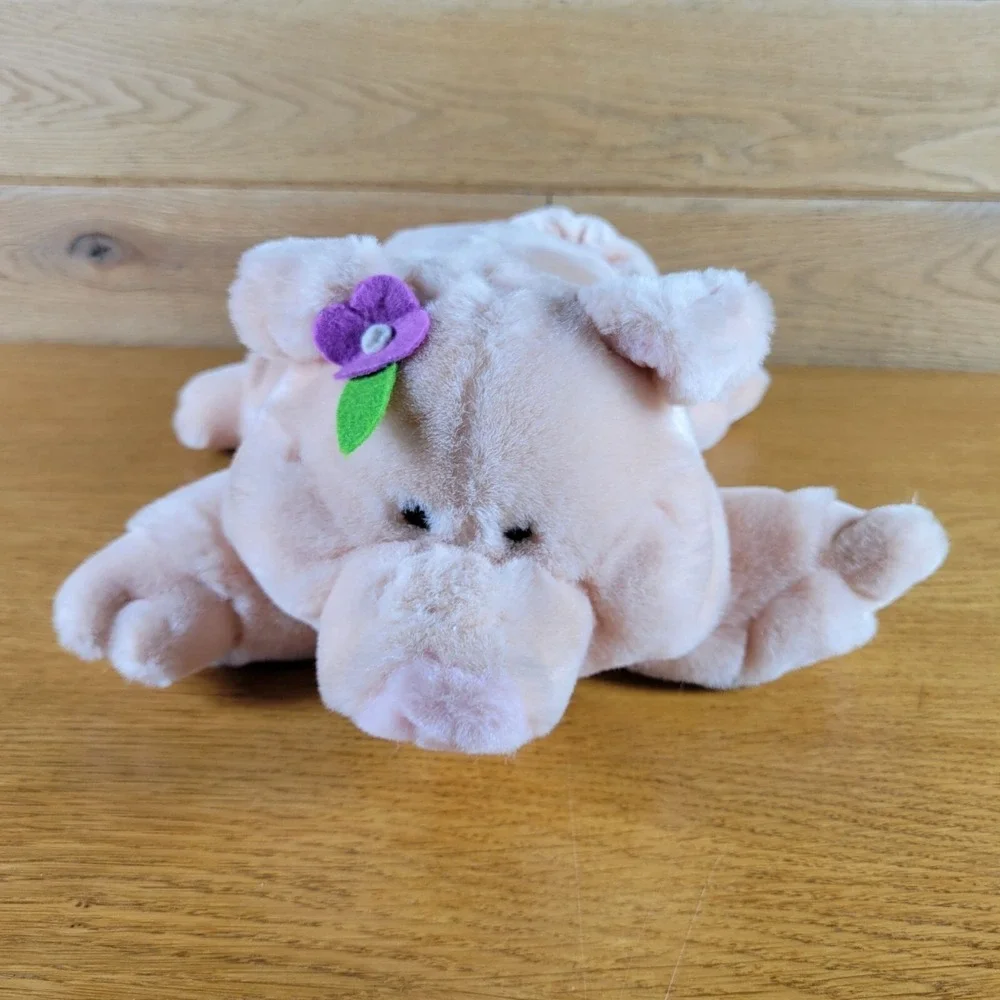 Westcliff Collection Plush Pig Purple Flower 12